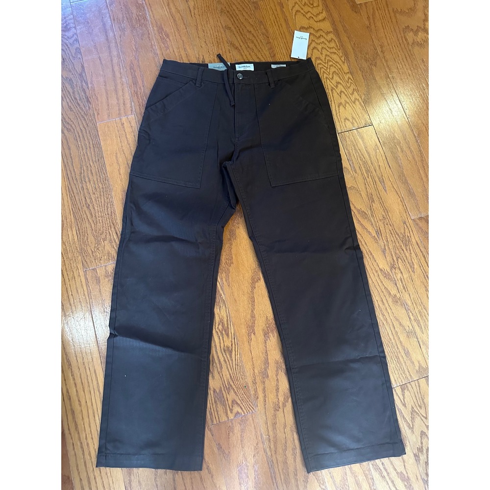 Goodfellow & Co Mens Relaxed Fit Utility Pants Brown 33x32 NWT Stretch Straight